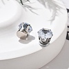 Cubic Zirconia Clip-on Earrings EJEW-L100-01P-07-01-3