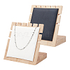 Fingerinspire 2Pcs 2 Colors Bamboo Jewelry Display Stand Showcase for Pendant Necklace ODIS-FG0001-30-1