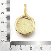 Brass Micro Pave Cubic Zirconia & Enamel Pendants KK-R222-12G-02-3