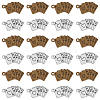 HOBBIESAY 60Pcs 2 Colors Tibetan Style Alloy Pendants FIND-HY0002-73-1