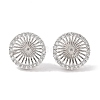 925 Sterling Silver Micro Pave Cubic Zirconia Earring Settings Findings STER-B003-24P-2