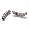 Flower Pattern Hollow Alloy Tube Beads PALLOY-K192-55AS-2