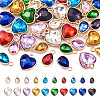  40Pcs 20 Styles Faceted Glass Rhinestone Pendants GLAA-TA0001-44-9