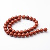 Round Natural Red Jasper Bead Strands G-J346-21-10mm-2