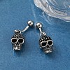 Skull 316 Surgical Stainless Steel Belly Button Rings/Earrings EJEW-G416-02AS-2