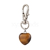 Natural Tiger Eye Pendant Decorations HJEW-JM02908-01-1