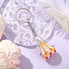 Glass Seed Bead with Acrylic Angel Keychain KEYC-MZ00026-02-2