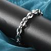 304 Stainless Steel Oval Link Chain Bracelets for Women Men BJEW-F488-62P-3