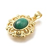 Natural Malachite Pendants G-K381-01G-02-2