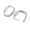 Brass Oval Hoop Earrings for Women EJEW-F347-02P-01-2