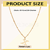1Pc Brass Chain & 304 Stainless Steel Letter Pendant Necklaces NJEW-LP0001-35X-G-2