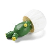 Resin Simulation Potted Cactus DJEW-F019-01G-3