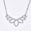 Non-Tarnish 201 Stainless Steel Pendant Necklaces NJEW-T009-JN063-1-40-1