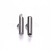 304 Stainless Steel Slide On End Clasp Tubes X-STAS-S115-01E-P-2