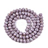 Electroplate Opaque Solid Color Glass Beads Strands EGLA-A044-P2mm-L13-2