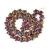 Electroplate Transparent Glass Beads Strands EGLA-N020-02E-2