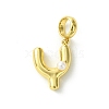 Rack Plating Brass with ABS Plastic Pearl European Dangle Charms KK-G501-02Y-G-1