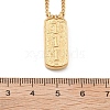 304 Stainless Steel Rectangle Number Pendant Necklaces NJEW-D300-01G-01-5