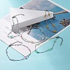 Natural Dyed White Jade & Malaysia Jade Anklets for Women AJEW-AN00476-2