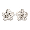 Flower Iron Stud Earrings EJEW-L096-003P-2