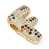 Brass Micro Pave Cubic Zirconia Pendants KK-Z108-02G-F-2