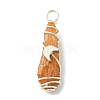 2Pcs Electroplated Natural Quartz Crystal Dyed Copper Wire Wrapped Pendants PALLOY-JF03174-02-3