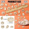 25Pcs Halloween Theme Wood Cabochons WOOD-CJC0005-56-2