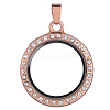 Alloy Photo Frame Pendants ALRI-WH0002-26A-RG-1