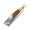 Natural Black Lip Shell Pendants PALLOY-JF03334-4