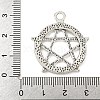 Tibetan Style Zinc Alloy Pentagram Pendants TIBEP-R334-333AS-RS-3