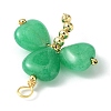 Saint Patrick's Day Natural Malaysia Jade Dyed Shamrock Pendants PALLOY-JF02235-01-2