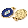 Brass Enamel Pendants KK-K339-08G-01-3