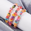 Unisex Synthetic Crackle Quartz Chips Beads Stretch Bracelets BJEW-S143-18-1-9