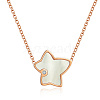 Stainless Steel Rhinestone Pendant Necklaces NO6391-1-1