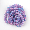 Baking Painted Crackle Glass Bead Strands DGLA-Q023-6mm-YS55-3