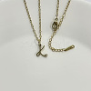 304 Stainless Steel Letter Pendant Necklaces NJEW-WH0027-04K-G-NR-1