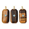 Natural Tiger Eye Pendants GG-CBA51ED-05G-05-1