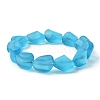 Transparent Frosted Glass Beaded Stretch Bracelets for Women BJEW-JB09512-3