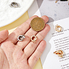 4Pcs 2 Colors Brass Double Fold Over Clasps FIND-FH0010-40-4