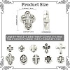 100Pcs 10 Styles Tibetan Styles Alloy Beads FIND-CJ0006-03-2