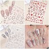 3Pcs 3 Colors Plastic Nail Art Stickers MRMJ-DJ0001-29-3