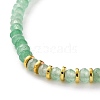 Dyed Rondelle Natural Malaysia Jade Beads Stretch Bracelets BJEW-JB05806-3