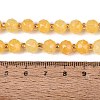 Ombre Effect Dyed Transparent Crackle Glass Beads Strands GLAA-Q111-8MM-07-5