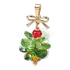 Brass & Glass & Alloy Pendants PALLOY-JF02995-1