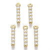 Brass Micro Pave Cubic Zirconia Charms KK-T060-05-I-G-NF-1