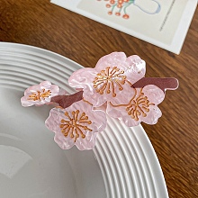 Flower Cellulose Acetate Large Claw Hair Clips PW-WG79385-04