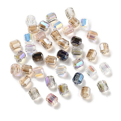 Electroplate Column Glass Beads EGLA-A043-02-1
