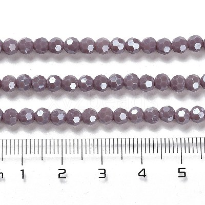 Electroplate Opaque Glass Beads Strands EGLA-A035-P4mm-A11-1