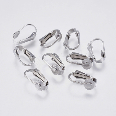 Tarnish Resistant 304 Stainless Steel Clip-on Earring Findings STAS-I097-025P-1