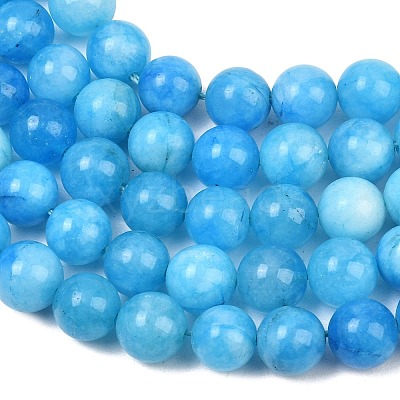 Natural Dyed White Jade Beads Strands GG-CBAEB22-B01-8mm-07-1